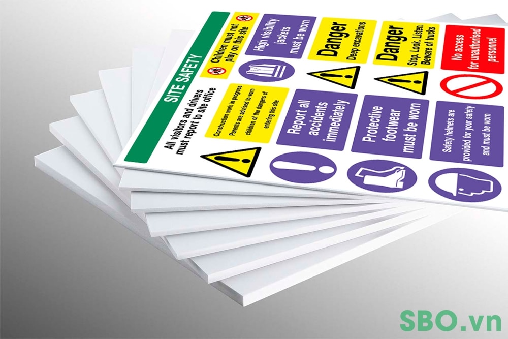 bang chi dan bảng chỉ dẫn bằng formex dán decal giá rẻ