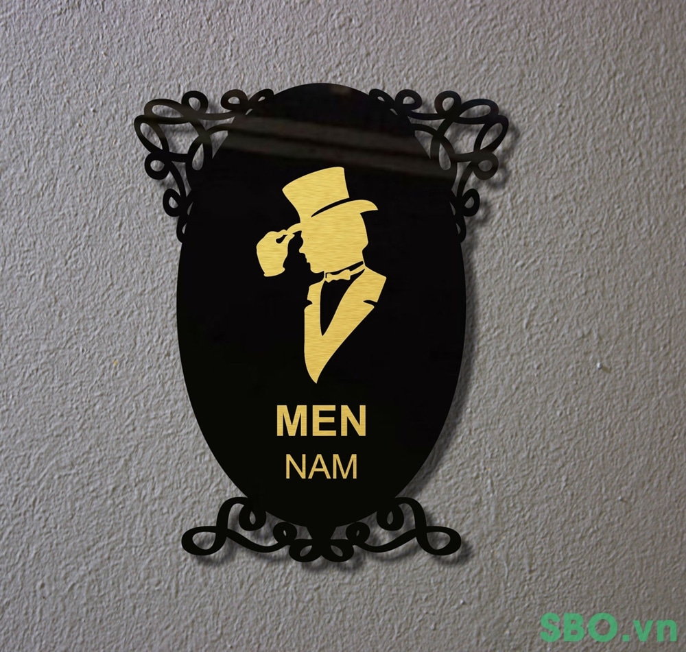 bang toilet alu vang xuoc dan decal bảng toilet nhôm alu vàng xước dán decal