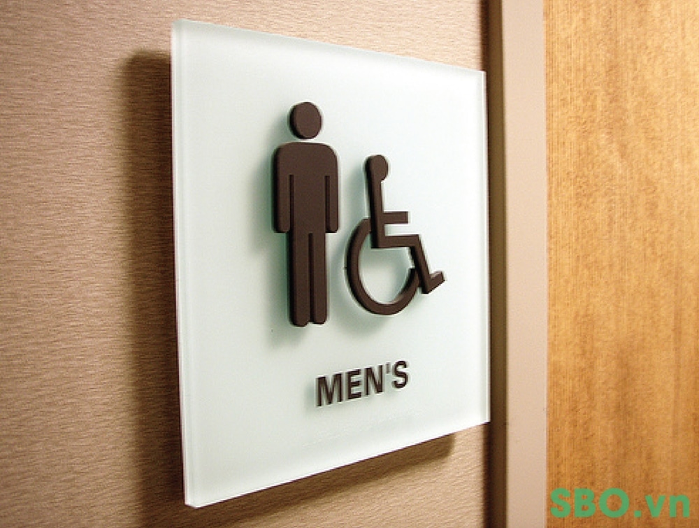 bien bao toilet mica noi 3d biển báo toilet mica nổi 3D