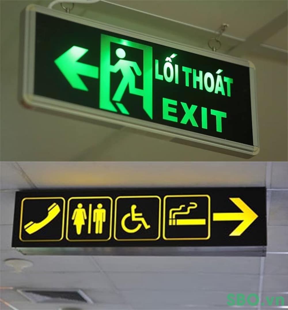 bien chi dan wc biển chỉ dẫn WC trong tầng hầm