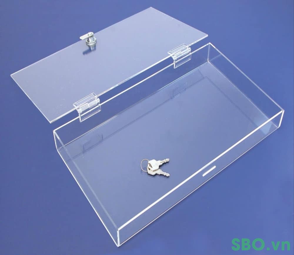 hop nhua mica co khoa hộp nhựa mica có khóa