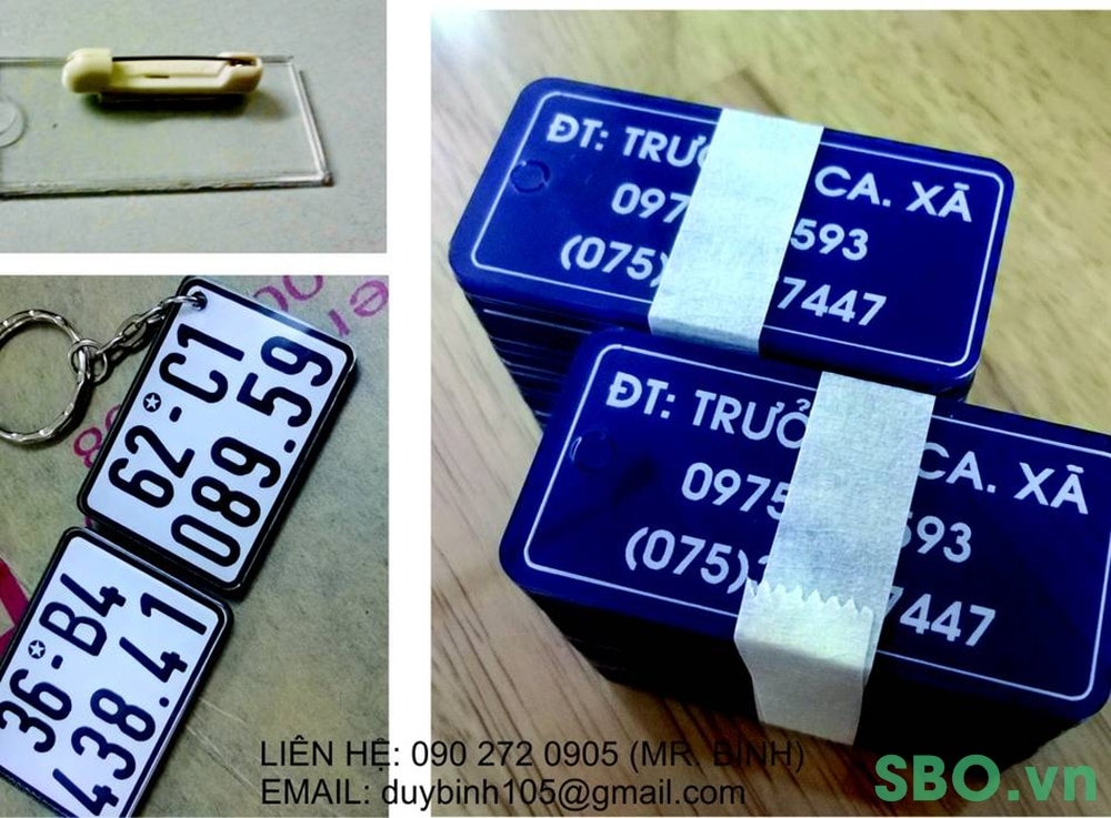 the ten mica thẻ tên mica