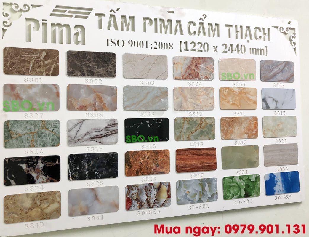 Bảng màu tấm pima giả đá cẩm thạch