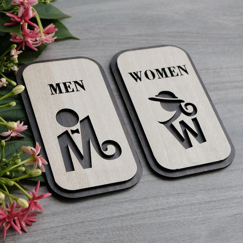 71 Bảng nhận biết nhà vệ sinh nam nữ