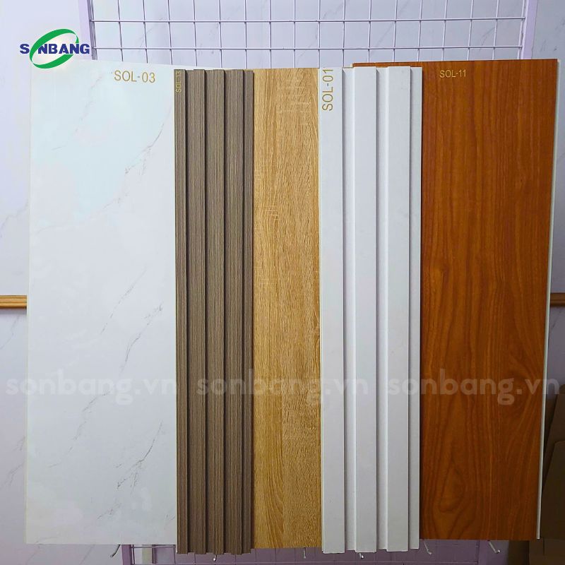 bao gia tam nano 3 Tấm nhựa ốp tường nano loại phẳng và lam sóng