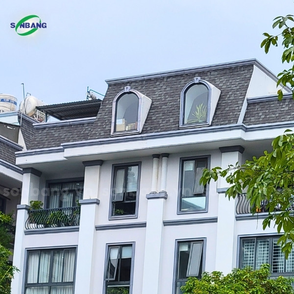 Lợp mái ngói bitum phủ đá SBD cho công trình nhà phố