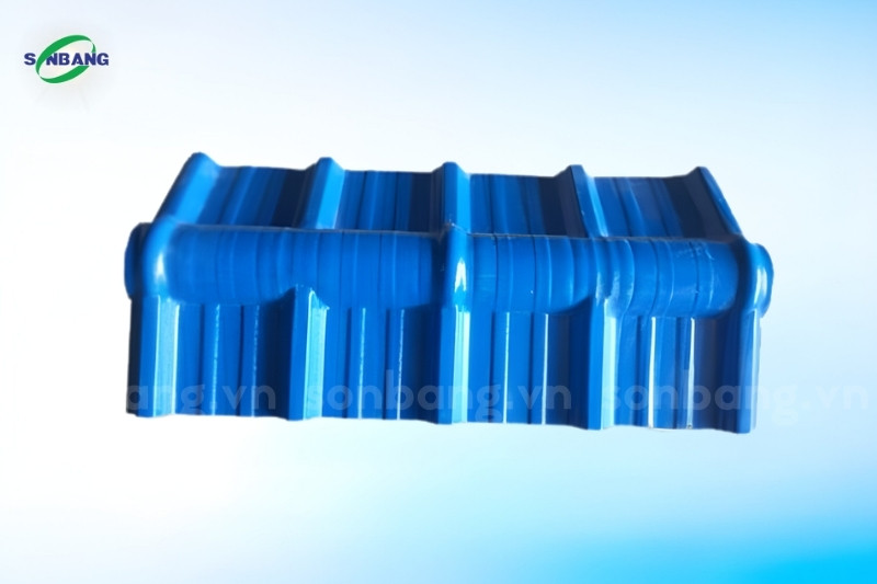 gia ton nhua pvc 5 Tấm úp nóc mái tôn PVC màu xanh