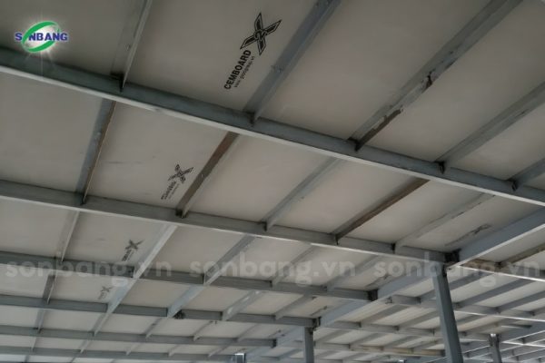tam cemboard x2 4 Làm sàn gác lửng bằng tấm Cemboard X2