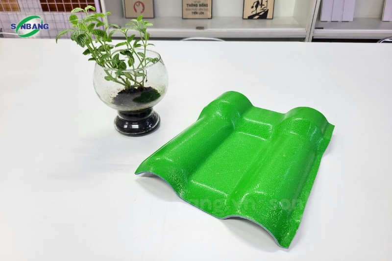 ton nhua pvc 5 Ngói nhựa PVC ASA màu lục