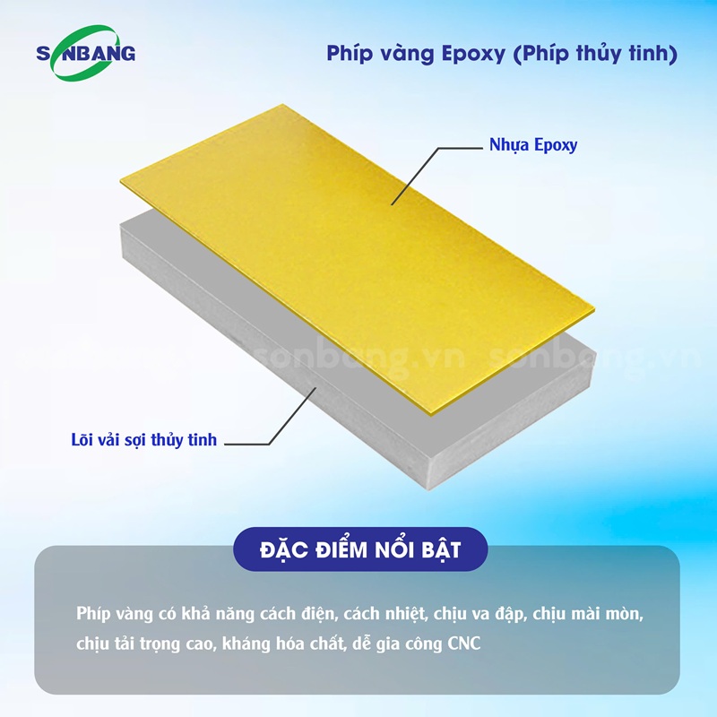 phan loai phip cach dien 5 Tấm phíp vàng Epoxy sợi thủy tinh chịu tải trọng cao