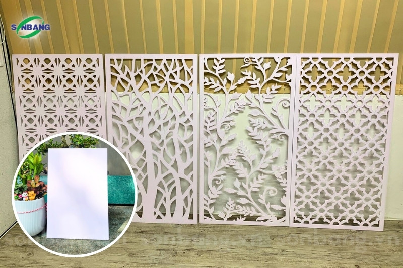 Vách ngăn trang trí họa tiết từ tấm PVC Foam
