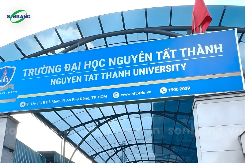 680m2 tam poly dac solmart ntt 2 Dự án mái che lối đi tại Trường Đại Học Nguyễn Tất Thành