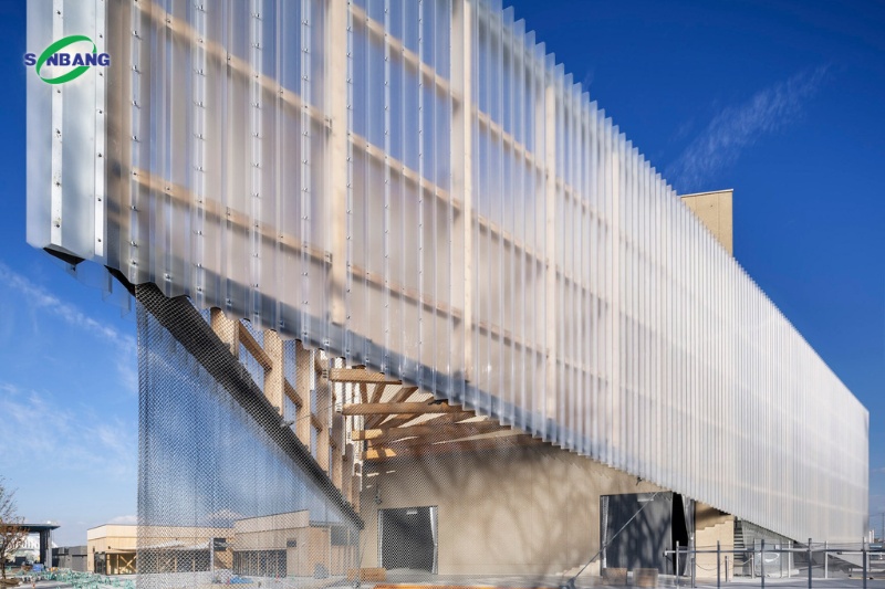 polycarbonate osaka expo 2025 4 Mặt dựng Polycarbonate có thể tái sử dụng sau khi sự kiện kết thúc