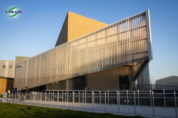 polycarbonate osaka expo 2025 6 Pavilion Mitsubishi sử dụng tấm Polycarbonate có thể tháo lắp dễ dàng