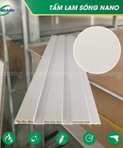 Lam sóng ốp tường, ốp trần nhựa nano 3 sóng SOL-01