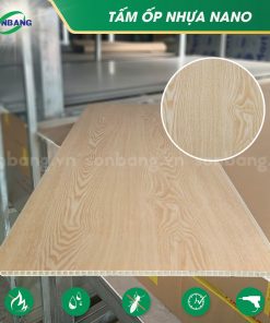 Tấm nhựa ốp tường nano vân gỗ SOL-26