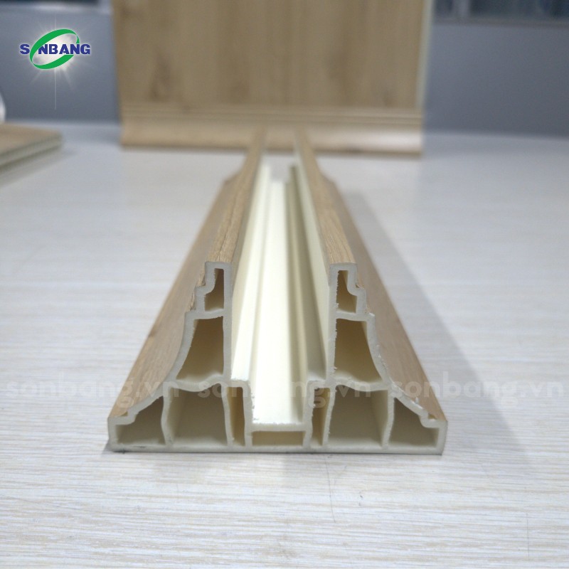 chan de vach ngan 2 Chân đế vách ngăn nhựa PVC vân gỗ