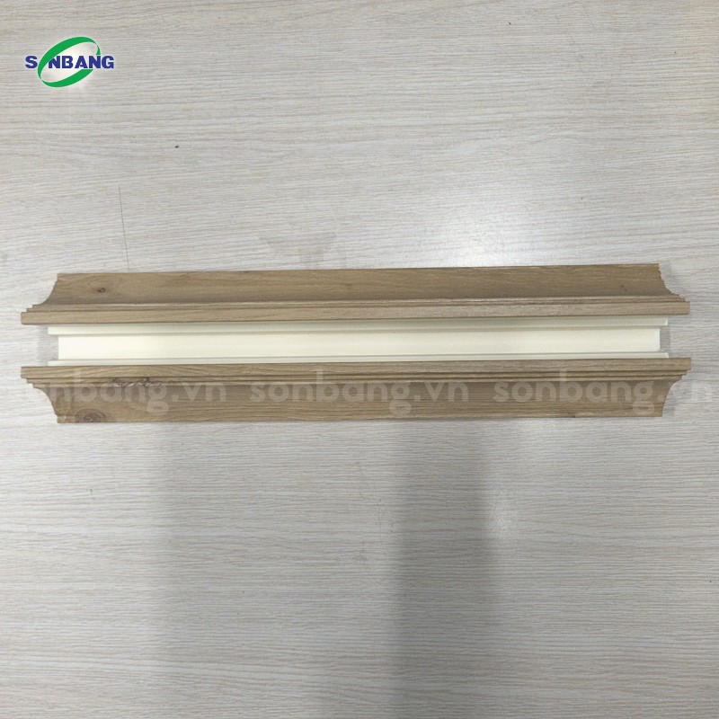 chan de vach ngan 4 Chân đế vách ngăn nhựa PVC vân gỗ