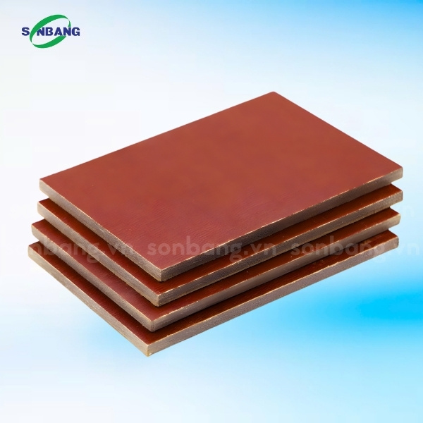 phip nau 0 Tấm nhựa phíp nâu cốt vải chống va đập, cách điện