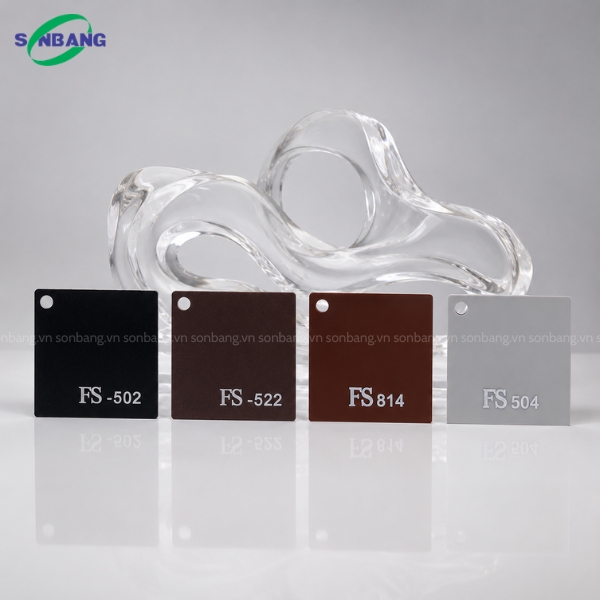 tam mica fs son bang 11 Tấm Mica dày 15mm FS có sẵn nhiều độ dày